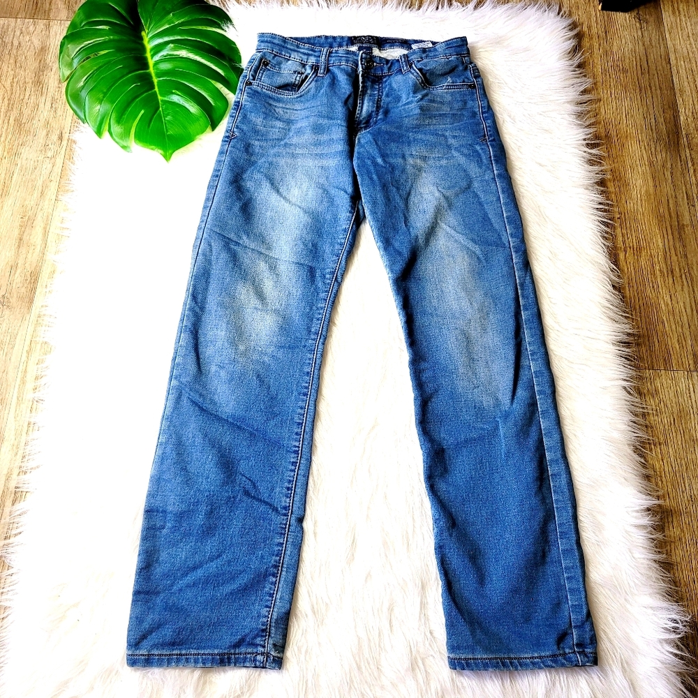 Lucky Brand Womens Billy Straight Blue Jeans